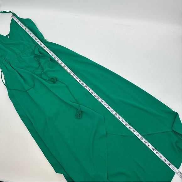 NWT Jack by BB Dakota Maxi Dress Women's Size Small Green Wrap Hi Low with flaws - Picture 10 of 13